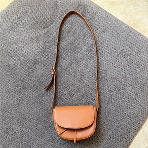 JJ Winters Tan Saddle-Style Crossbody Bag